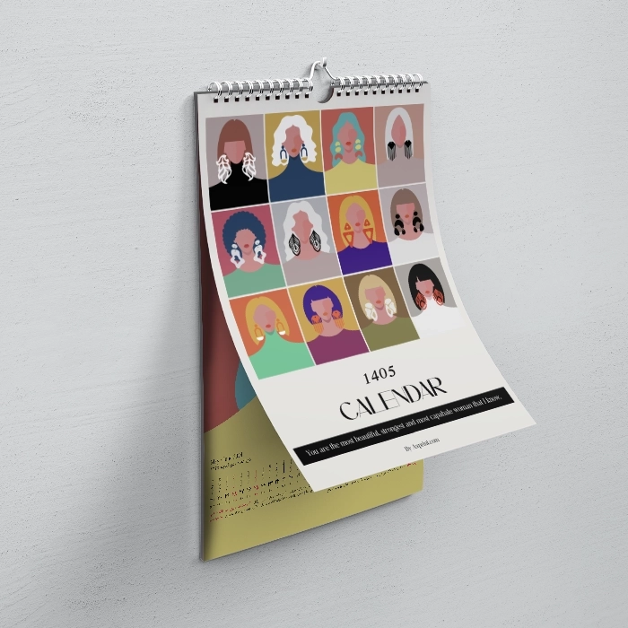 تقویم دیواری سیمی زن 1405