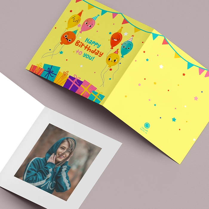 کارت تبریک تولد طرح باکس رنگی کادو