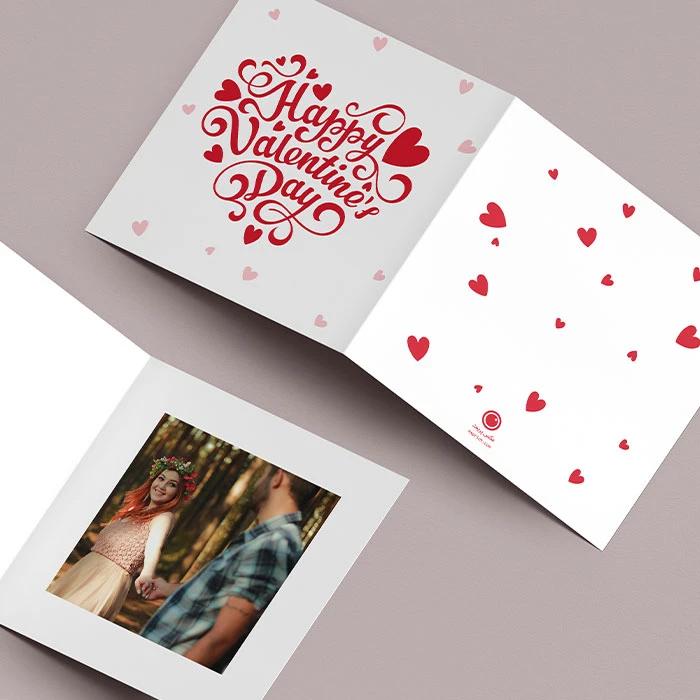 کارت پستال عاشقانه قلبهای ولنتاین