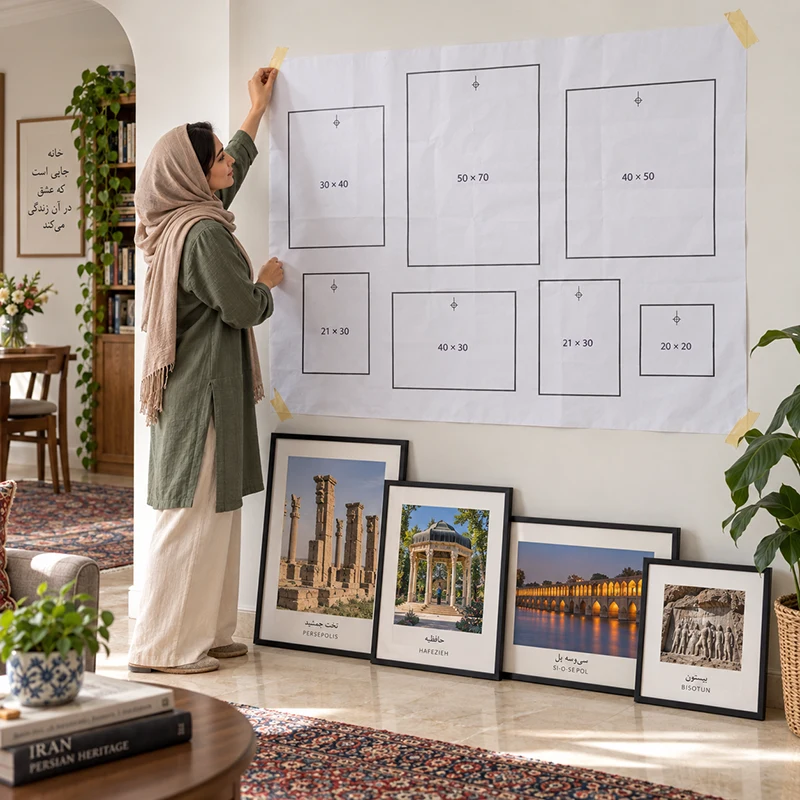 الگوی کاغذی نصب پکیج قاب عکس